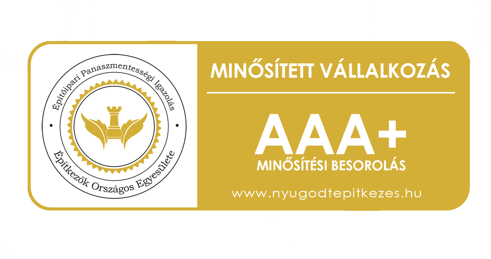 nyugodtepitkezes certification AAA